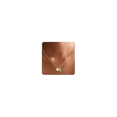 [Ritach] Ritach Heart Initial Necklace for Girls Kids Women - Gold/Silver Tiny Heart Letter Necklace Dainty Gold Initial Necklaces for Women Girls Teen Girl Gifts Birthday Gifts