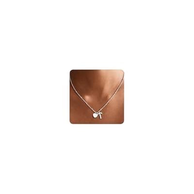 [Ritach] Ritach Heart Initial Necklace for Girls Kids Women - Gold/Silver Tiny Heart Letter Necklace Dainty Gold Initial Necklaces for Women Girls Teen Girl Gifts Birthday Gifts