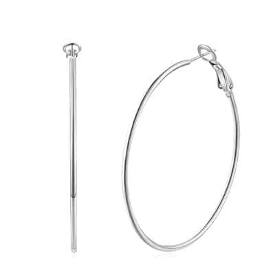 XIUQILAI 14K Gold Plated 925 Sterling Silver Posts large Hoop Earrings for Women, Hypoallergenic Big Hoop Earrings Lightweight Jewelry for Women 30/40/50/60/70MM