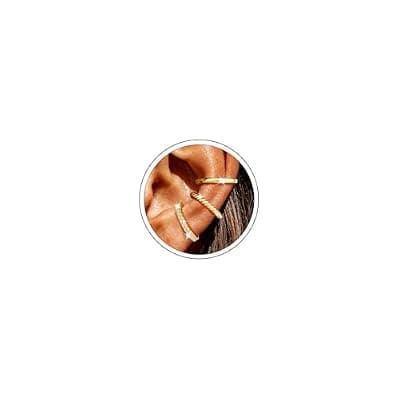 [CTEEGN] CTEEGN 14K Gold/Silver Plated Ear Cuffs Set Dainty Clip Piercing Stack Small Cartilage Hoop Huggie Trendy Tarnish Hypoallergenic Jewelry Gift
