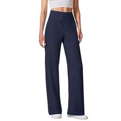 [JEKAOYI] Womens Yoga Pants Straight Leg Work Pants Casual Stretchy Pull On Slacks with Drawstring