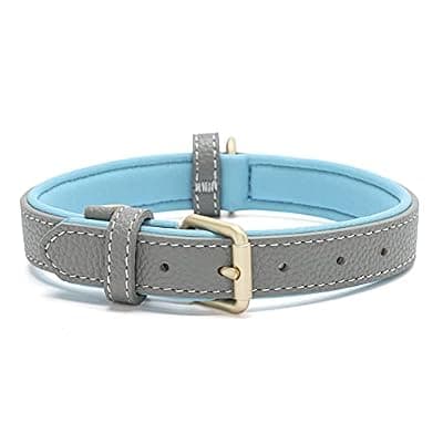 [Tanpie] Tanpie Leather Dog Collar for Small Medium Large Dogs Soft Waterproof Padded Puppy Collars