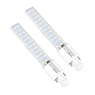 [Amazing power] Amazing power GX23 LED Bulb 3 Color Temperature 3000K/4200K/6000K, 6W GX23-2 2 Pin LED, Replacement for 13-18W CFL, Home Office Commercial Lighting (2 Pack)