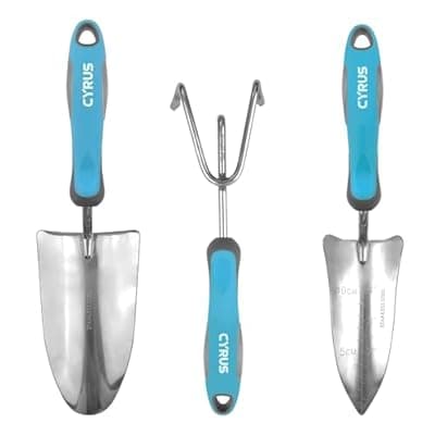 Garden Tools Set for Gardening- 3Pcs Hand Tools Stainless Steel Garden Tool Included Trowel Transplanting Shovel for Digging for Men and Women - CYRUS