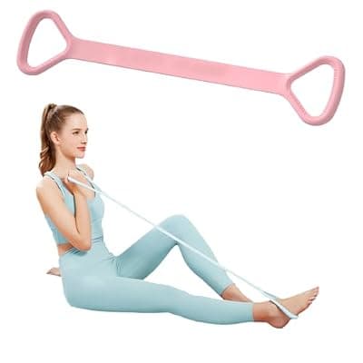 [Generic] Figure 8 Resistance Band, Arm Back Shoulder Exercise Elastic Rope Stretch Fitness Band, Foot, Leg, Hand Stretcher, Arm Exerciser for Yoga Pilates Stretching Physical Therapy, Home Gym Workout