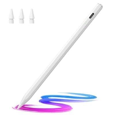 [Hastraith] Hastraith Stylus Pen for iPad(2018-2026)-13 Mins Fast Charge with Tilt Sensitivity & Palm Rejection for iPad 11/10/9/8/7/6th Gen, Air 5/4/3/M4/M3/M2, Pro 13"/12.9"/11"/M4, Mini 7/6/5th, White