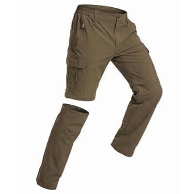 [NATUVENIX] NATUVENIX Men's Hiking Pants Convertible Lightweight Fishing Pants Men Zipper Off Quick Dry Travel Outdoor