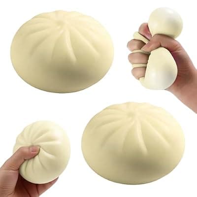 [Xgmadiles] 2PCS Dumpling Squishy Toys, Ultra-Soft Squeeze Decompression Dough Ball for Adults, Sensory Anxiety Relief Squeeze Toys