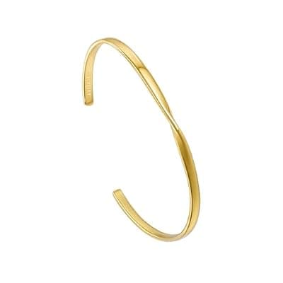 [BE & CHEERY] BE & CHEERY Gold Bangle Bracelet for Women, 14k Gold Plated Open Bangle, Stackable Stainless Steel Cuff Bracelets, Chunky Fashion Jewelry for Women, Trendy Elegant Design Bangle as Gifts