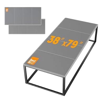 [BedBro] BedBro Twin XL Bunkie Board 10mm (38" x 79") – Grey Under Mattress Support, Anti-Sag & Noise-Free, Breathable Low Profile Bed Board for Metal Frame, Platform & Slatted Beds