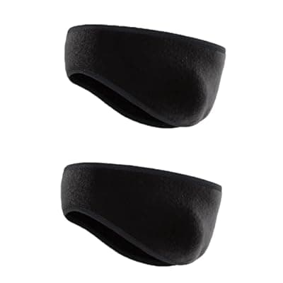 [Renil] Ear Warmers for Men and Women & Ear Warmers for Cold Weather Headband (Black+Black)