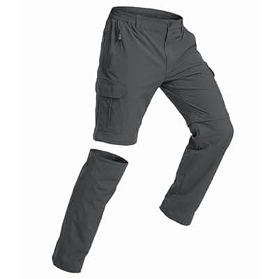 [NATUVENIX] NATUVENIX Men's Hiking Pants Convertible Lightweight Fishing Pants Men Zipper Off Quick Dry Travel Outdoor