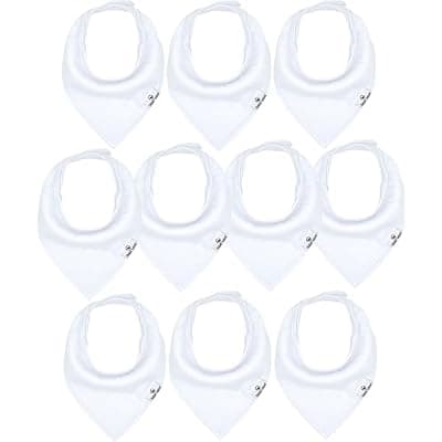 [Diaper Squad] DiaperSquad's 100% Organic Cotton Baby Drool Bibs, Super Absorbent & Adjustable Baby Bibs for Drooling and Teething
