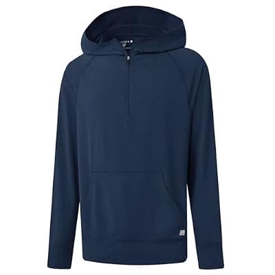 [M MAELREG] M MAELREG Hoodies For Men Long Sleeve Kangaroo Pocket Lightweight Heather Golf Quarter Zip Mens Sweatshirts Hoodies Pullover