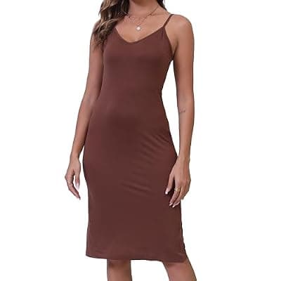 [LB LIFEBEST] LB LIFEBEST Women's Full Slips Cami Long Spaghetti Strap Under Dress
