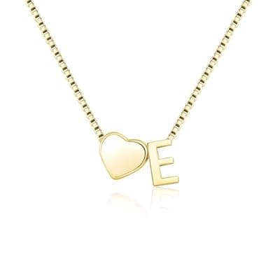 [BAYLAY] BAYLAY Gold Initial Necklaces for Women Girls, 18K Gold Plated Heart Letter Initial Necklace Dainty Gold Necklaces for Women Teen Girl Gifts Trendy Stuff Gold Jewelry Birthday Gifts
