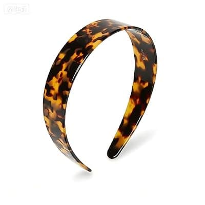 [Mavsigak] Mavsigak Tortoise Shell Headband for Women, Wide Headbands with Teeth Acetate Resin Hair Bands, Non Slip No Headache Hairband for Women's Hair, Classic Tortoise Headband for Daily Wear