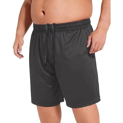 [BOOJO] BOOJO Men's Athletic Gym Shorts - Quick Dry Black Casual Basketball Shorts with Pockets for Running Workout Activewear