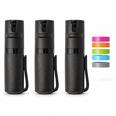 [POM] POM Pepper Spray Pocket Clip, Quick Flip Top Safety, Maximum Strength OC Formula with UV Marking Dye, Safe Compact and Tactical Design for Everyday Carry, 25 Bursts, 10 ft Range, 0.5 fl oz