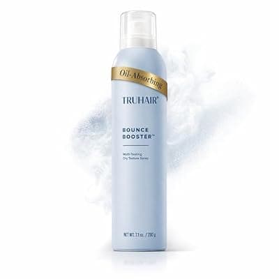 [Truhair] Truhair Bounce Booster Dry Texture Spray for Hair Volume - Lightweight & Non-Sticky - Adds Lift, Hold & Body - Texturizing Spray for Fine Hair - Oil Absorbing Zeolite, Cranberry & Proteins (7.1 oz)