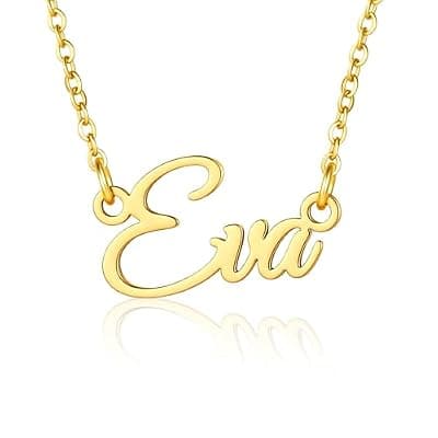 [Ritach] Ritach Custom Name Necklace - Personalized Stainless Steel Name Necklace Dainty Gold Name Plate Necklaces for Women Girls Personalized Gifts Birthday Gifts