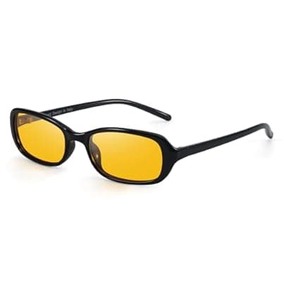 [SODQW] SODQW Rectangle Oval Sunglasses for Women Polarized 90s Vintage Small Sun Glasses Trendy Narrow Ladies Shades UV400