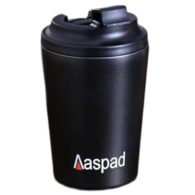 [Aaspad] Aaspad Coffee Tumbler 8 Oz-12 Oz Standard Medium Espresso travel mug Stainless Steel Double Wall Vacuum Insulated metal cups with Leak proof lid Thermal or iced Cappuccino Latte Americano Office gift