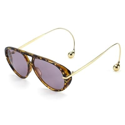 [SODQW] SODQW Oversized Aviator Sunglasses for Women With Earrings Trendy Large Big XL Size 2026 Designer Ladies Shades