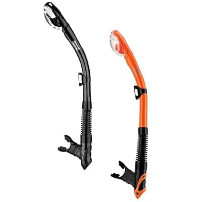 [Aegend] Aegend Diving Dry Snorkel for Adult & Youth - Snorkeling Gear with Top Dry Valve, Perfect for Snorkeling, Freediving, Swimming and Scuba Diving