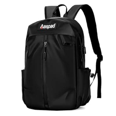 [Aaspad] Aaspad Laptop Backpack for Men and Women Lightweight Daypack Slim Sturdy Business Offices Knapsack Daily Commute Necessities (Black)