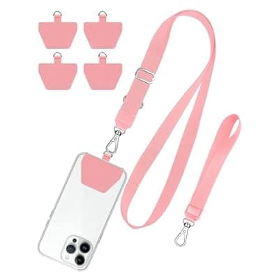 [SHANSHUI] SHANSHUI Phone Lanyard, 4X Durable Pads, Adjustable Cell Phone Lanyard Premium Nylon Crossbody Lanyards Around The Neck Fitting for All Most Smartphones