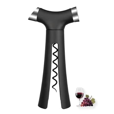 [FAMCHAINS] Multi-Function 4 in 1 Cork Screw Wine Bottle Opener set, FAMCHINAS Premium Wine Accessories with corkscrew, Bottle Stopper, Foil Cutter, Aerator Pourer, Thoughtful Gifts for Home, Bar & Kitchen Use