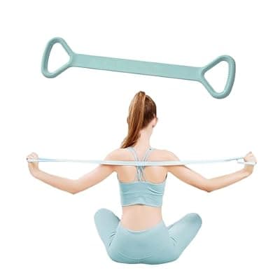[ub kcsxr] Figure 8 Resistance Band, Arm Back Shoulder Exercise Elastic Rope Stretch Fitness Band, Foot, Leg, Hand Stretcher, Arm Exerciser for Yoga Pilates Stretching Physical Therapy, Home Gym Workout