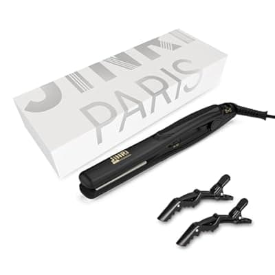 [JINRI] 3 in 1 Hair Styling Tool: Straightening Brush, Crimper, and Flat Iron | Heated Brush for Smooth, Anti-Frizz Hair | Electric Straightener