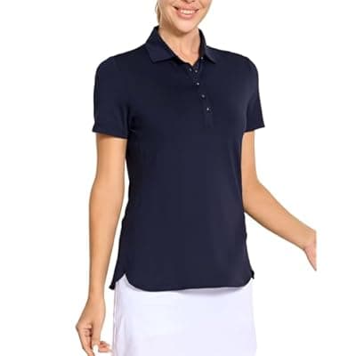 [M MAELREG] M MAELREG Womens Golf Shirt Short Sleeve 5 Buttons Quick Dry Casual Solid Moisture Wicking Tennis Polo Shirts for Women
