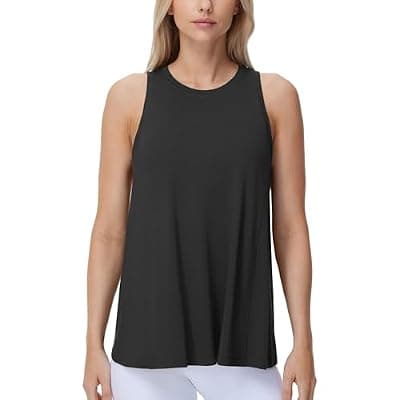 [THE GYM PEOPLE] THE GYM PEOPLE Women's Loose Fit Sleeveless Athletic Yoga Running Tank Tops