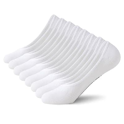 [FOOT AMAZING] FOOT AMAZING Women's No Show Liner Socks 8 Pack Low Cut Non Slip Footies Invisible Socks for Flat Boat