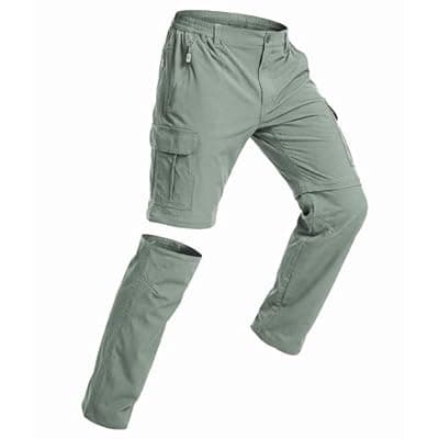 [NATUVENIX] NATUVENIX Men's Hiking Pants Convertible Lightweight Fishing Pants Men Zipper Off Quick Dry Travel Outdoor