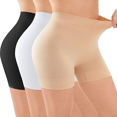 [YADIFEN] YADIFEN Slip Shorts for Under Dresses, Smooth Boyshort Panties for Women Anti Chafing Underwear Seamless Yoga Shorts