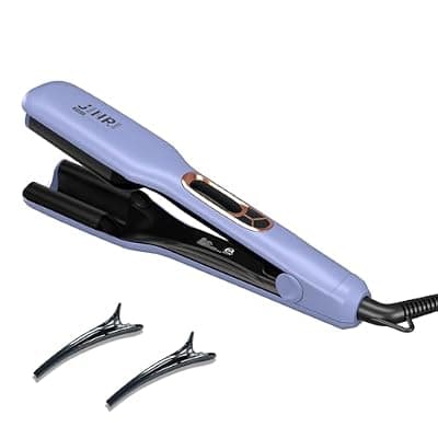 [JINRI] JINRI Hair Brush, Hair Iron, Pumped-Up Volume, Adjustable Temp, 360 ° Tail Rotation, Lasting Volume, for Short Or Thin Hair, Dual Voltage (100-240V), Volumizing Hair Iron, Purple, 1.38 inch