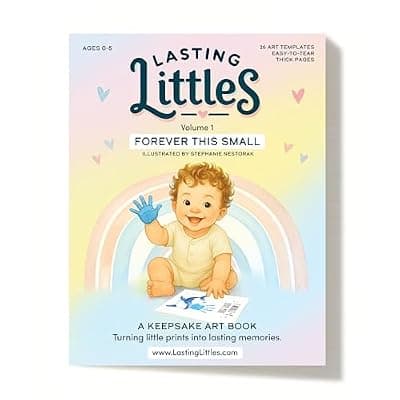 [Lasting Littles] Lasting Littles Volume 1: Forever This Small | Baby Toddler Handprint & Footprint Keepsake Book, Baby Shower New Parent Grandparent Gift, Preschool Craft *Paints Not Included*