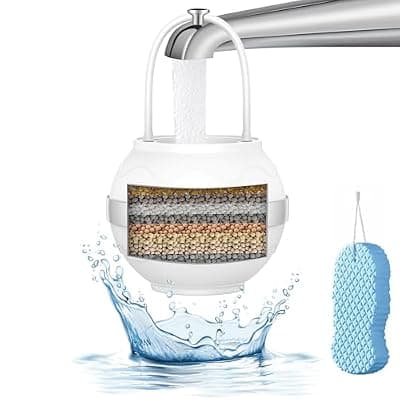[GNOWE] Bath Filter for Tub - 8 Stages Bathtub Water Filter, Bath Water Filter to Removes Hundreds of Contaminants, 2,500 Gallons of Filtration, Water Softener, BPA Free