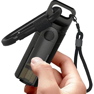 [Homelyhi] Aluminum Alloy Carrying Case for Ledger Nano X/S/S Plus & YubiKey 5/5C NFC 5Ci, Portable, Waterproof, Shockproof, Fire-Resistant Cold Wallet Storage Tube with Carabiner for Crypto & USB Drive Case