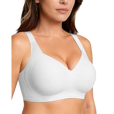 [HORISUN] HORISUN Wireless Jelly Bras for Women Plus Size Supportive Seamless T-Shirt Bra Full Coverage Push Up Bralettes
