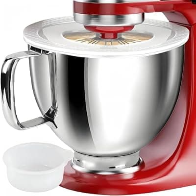 [Homelyhi] 5 QT Mixer Bowl with Lid for KitchenAid Tilt-Head Stand Mixers, Food-Grade Stainless Steel Mixing Bowl Replacement with Anti-slip Handle and Splash-proof Cover, Dishwasher Safe, Artisan&Classic Series