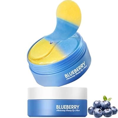 [ANPODE] 30 Pairs (60pcs) Under Eye Patches, Multi-Moisturizing Under Eye Mask Patches with Blueberry Extract,Cooling Eye Patches for Puffy Eyes and Dark Circles,Overnight Eye Patches for Night Shift Workers