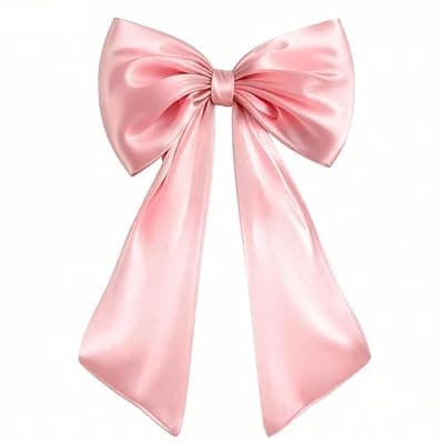[ViKiulen] 40x24 Inch Large Pink Bow for Coquette Room Decor, Big Pink Bow Decor for Birthday Party Backdrop Wall, Giant Ribbon Tie Hanging Wall Decor Wedding Baby Shower Bridal