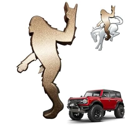 [TOPORNEE] Add-A-Sasquatch Emblem for Bronco, 3x4 Inch, Off-Road Decal with 3M Adhesive, Custom Vehicle Accessory (Bronze Metallic2)