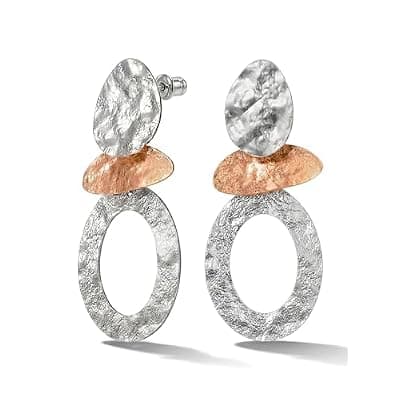 [MUMREUES] MUMREUES 14K Gold/Silver Plated Earrings for Women Trendy Hypoallergenic Chunky Statement Stud Earrings Dainty Elegant Dangle Drop Dangly Dangling Big Long Boho Stack Unique Earrings Everyday Jewelry