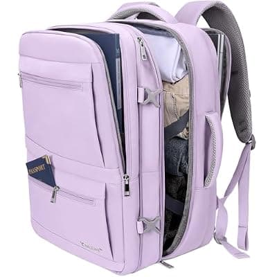 [BALEINE] BALEINE Travel Backpack for Women Men, Large Sturdy Carry On Laptop Backpack Gifts for Business, Casual, Weekender, Hiking (XL, Lavender)